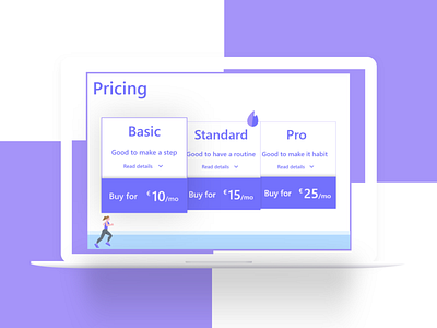 Pricing - Basic Plan 030 challange dailyui dailyui030 dailyuichallenge design flat pricing page pricing plan pricing table purple section ui ux