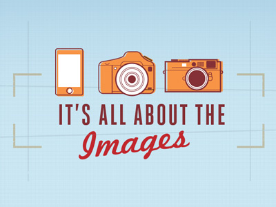 It's All About the Images header images photo script title