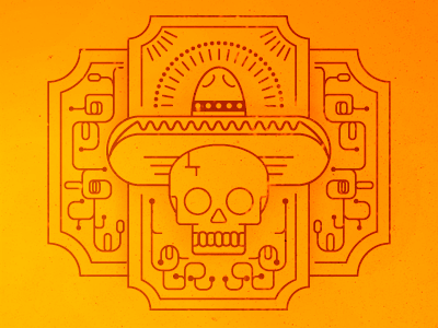 El Jefe dead dia de los muertos mexican muerto pattern skull