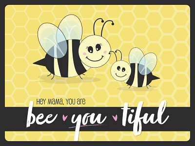 Bee you, beautiful astute graphics beautiful bee drawing fun illustration illustrator playful vector