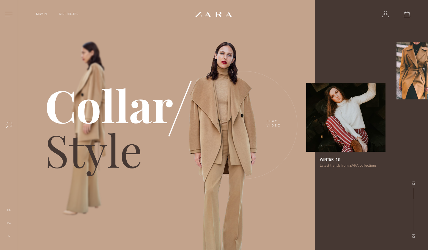 Zara Website Concept by Raveesh Balakrishnan on Dribbble