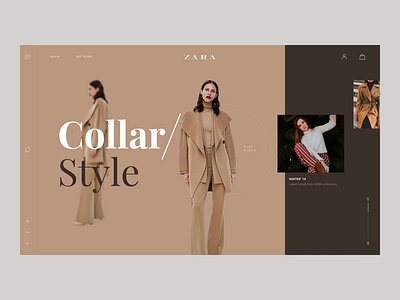 Zara Website Concept animation brand clothing brand concept dressing ecommerce fashion flat ui home page design interaction design menu minimal pagination slide design uidesign ux web webdesign website zara