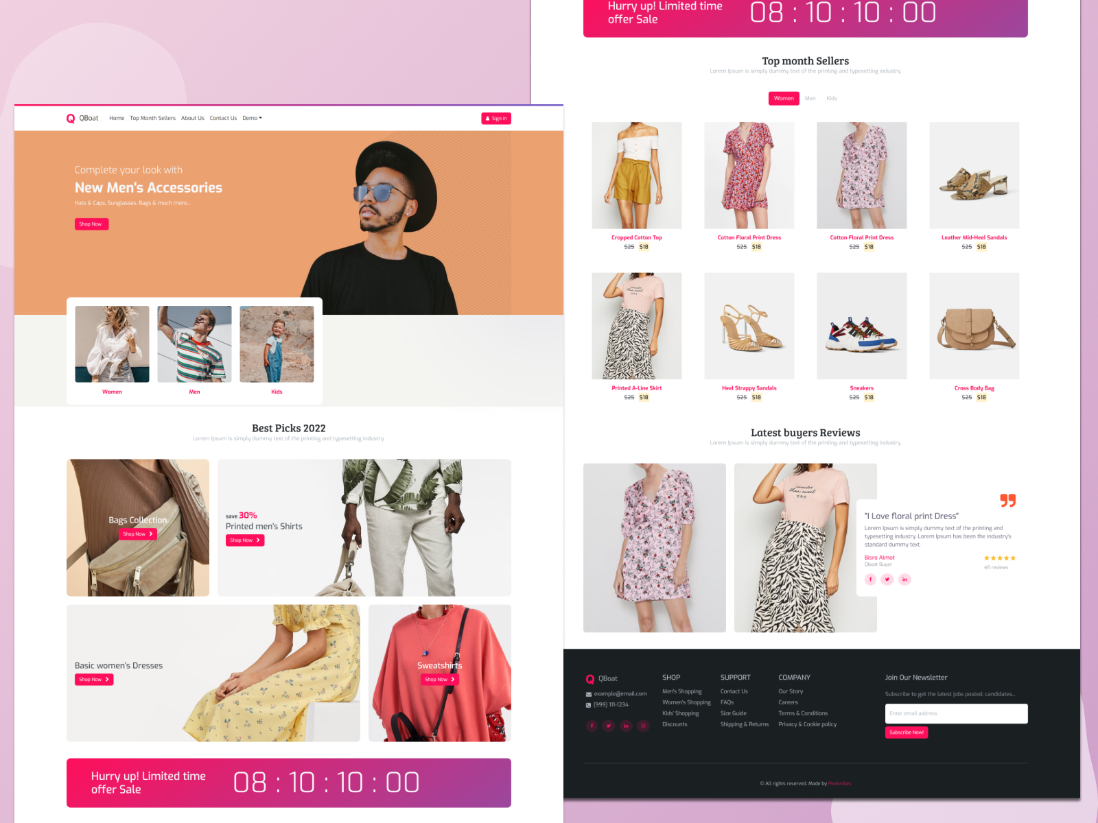 eCommerce Landing Page by Pixelwibes on Dribbble