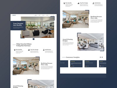 Interior Design Website Landing Page Concept design ui design web design website