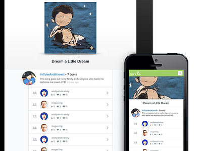 Responsive Design for Duet Page rwd smule