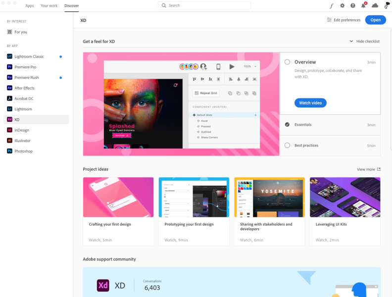 Thumbnail and visual design for Adobe CC by Andi Galpern on Dribbble