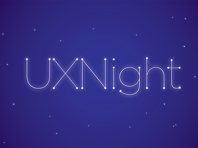 UXNight logo concept logo typography uxnight