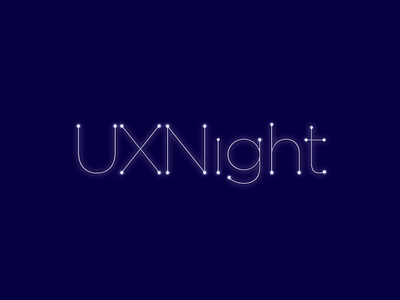 UXNight logo concept (Flat) logo typography uxnight