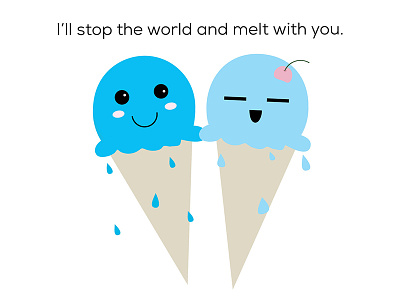 I'll stop the world and melt with you cute illustration lyrics