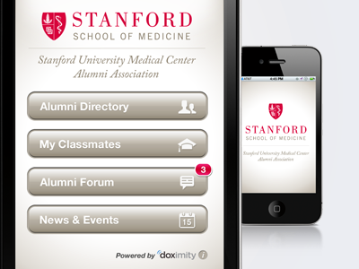 Stanford Alumni Medical App design elegant icon iphone medical product sleek user interface