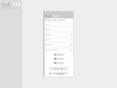 Daily UI #001 • Sign Up