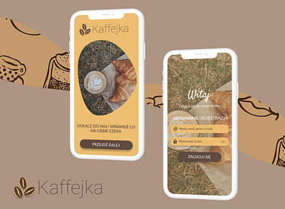 Kaffejka - mobile cafe app design dribbble dribbbleshot graphic design loginpage ui