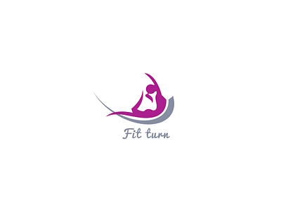 Fit Turn fit logo fitness logo girl lady logo women logo yoga logo