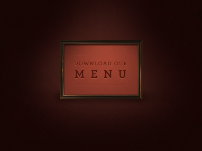 Download our menu frame red web