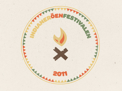 Indianeröenfestivalen 2011 festival illustration logo