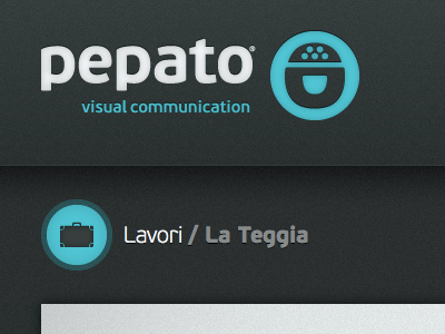 Pepato | Header button cyan header logo pepato ui website