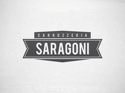 Carrozzeria Saragoni | Logo black gray logo retro