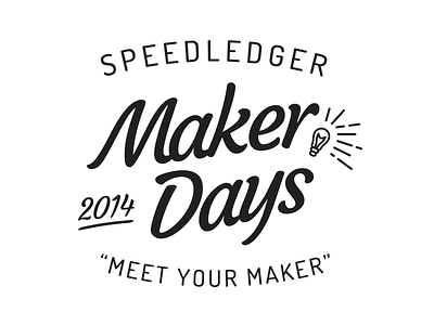 Maker Days logo speedledger symbol typography