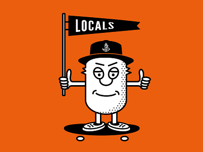 Locals Head brand character doodle graphic illustration locals localsapparel logo skate skateboard
