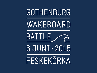 Gothenburg Wakeboard Battle Logo logo vector wakeboard wave