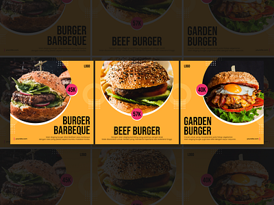 Instagram Feed Design amazing art branding burger design feeds instagram typography