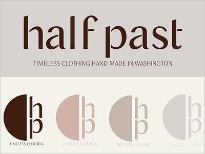 Branding concept for Half Past branding design illustration minimal vector