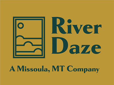 River Daze Branding branding design icon illustrator logo montana retro river vector
