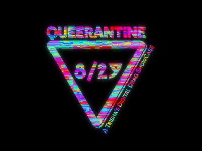 Queerantine Event Logo branding glitch logo