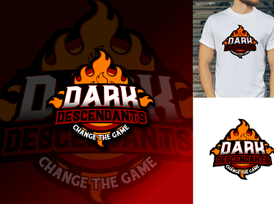 DARK DESCENDANTS 1 branding dark fire games illustration logo logodesign vector