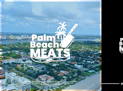 PALMBEACH MEATS 1 beach design illustration logo meats typography vector