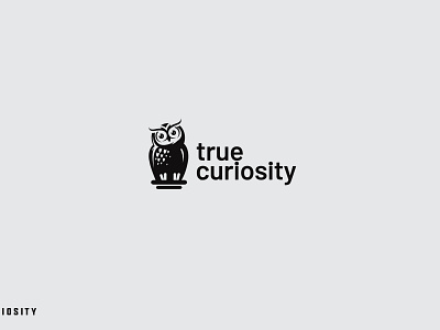logo true curiosity ( owl ) 3d animation branding companylogo curiosity design illustration logo logodesign logos motion graphics owl true typography ui ux vector