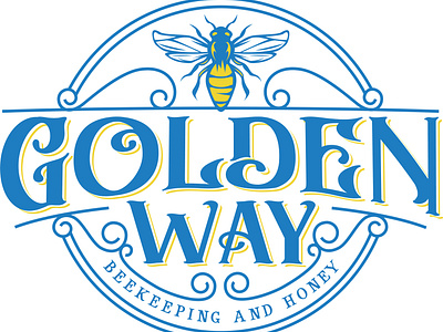 Golden Way Beekeping and Honey Logo