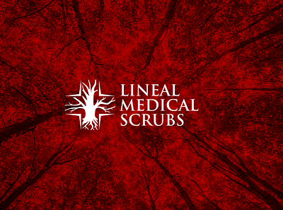 Lineal Medical Scrubs branding design logo
