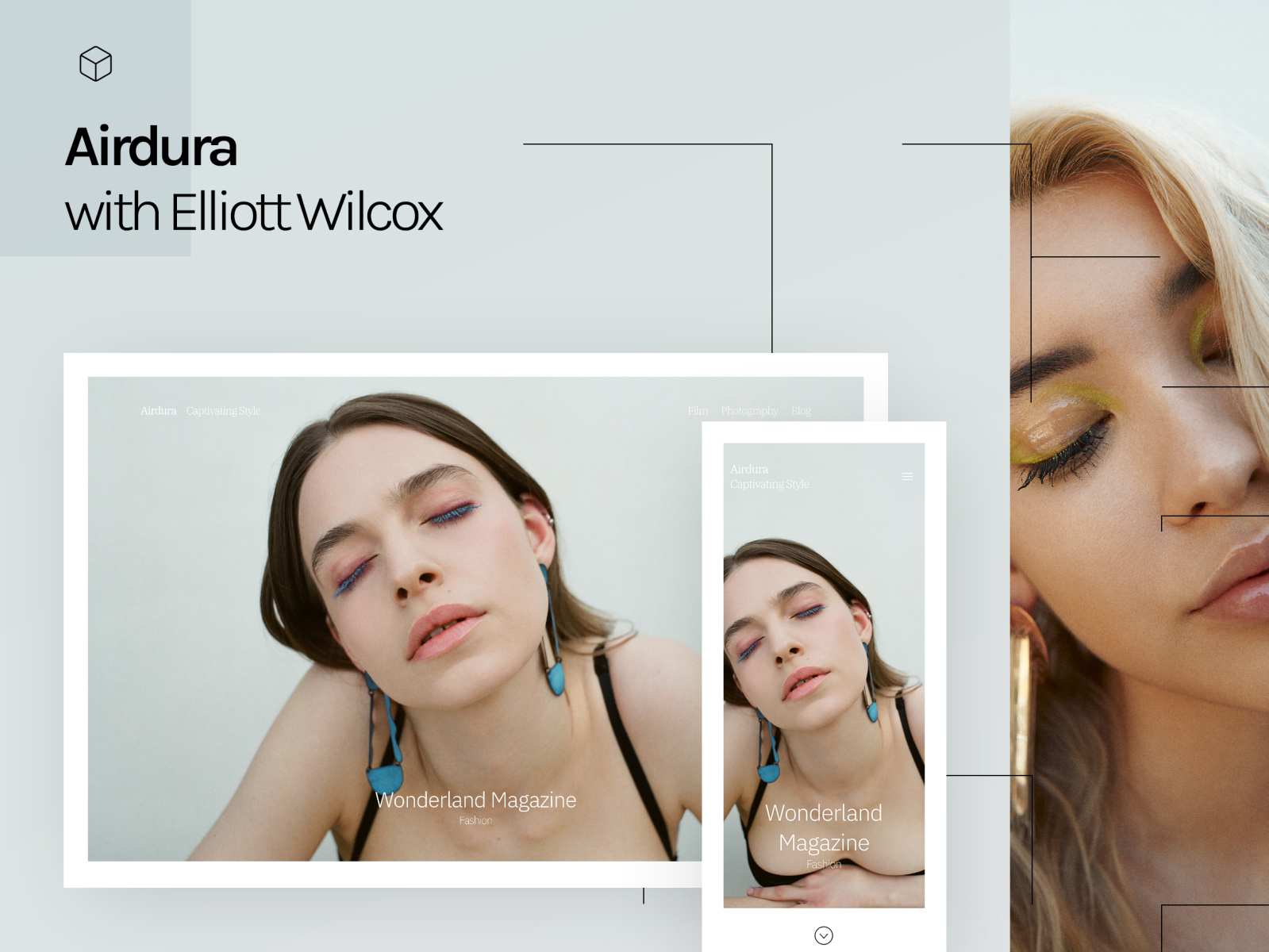 Fabrik x Elliott Wilcox beauty fashion photography fashion portrait model photographer photography photography website portfolio portfolio site portfolio website portrait styling template design theme design website website builder