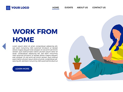 Work from Home Simple Landing Page