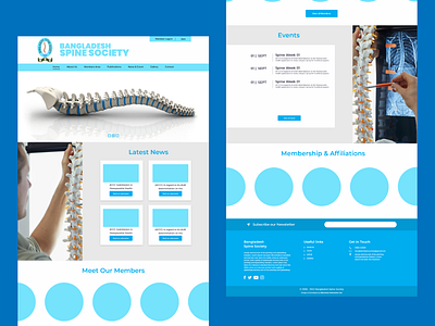 Bangladesh Spine Society Web Landing page landing page medical minimal ui ux web design