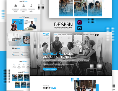 VIVID Agency Design - Devs Melbourne agency brand identity consultancy consultant consultation help helping homepage design landing page landing page design modern design simple design ui ui design ux web web design