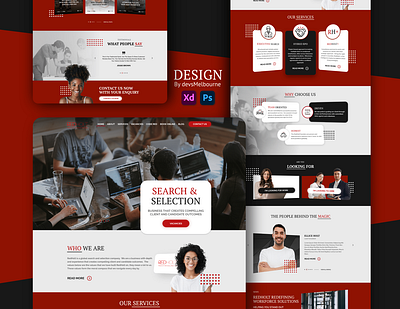 Red Holt Agency Web UI Redesign - Devs Melbourne agency agency branding agency landing page agency website brand identity branding consulting dailyuichallenge dark mode dark theme ui dark ui help identity landing page design modern design ui ui design ux web design