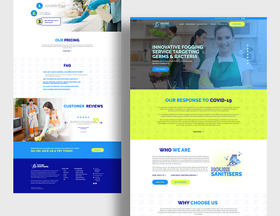 House Sanitisers - Devs Melbourne brand identity cleaning cleaning company cleaning logo cleaning services homepage design identity landing page landing page design light modern modern design ui ui design ux web design