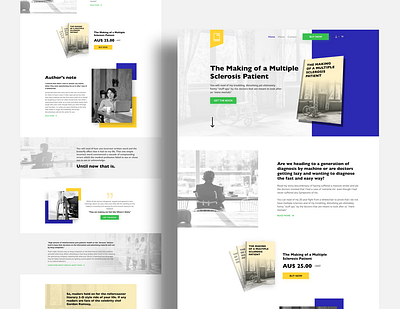The Making of a Multiple Sclerosis Patient - The Book author authors book book web brand identity branding homepage design identity landing page design modern design ui ui design ux web design