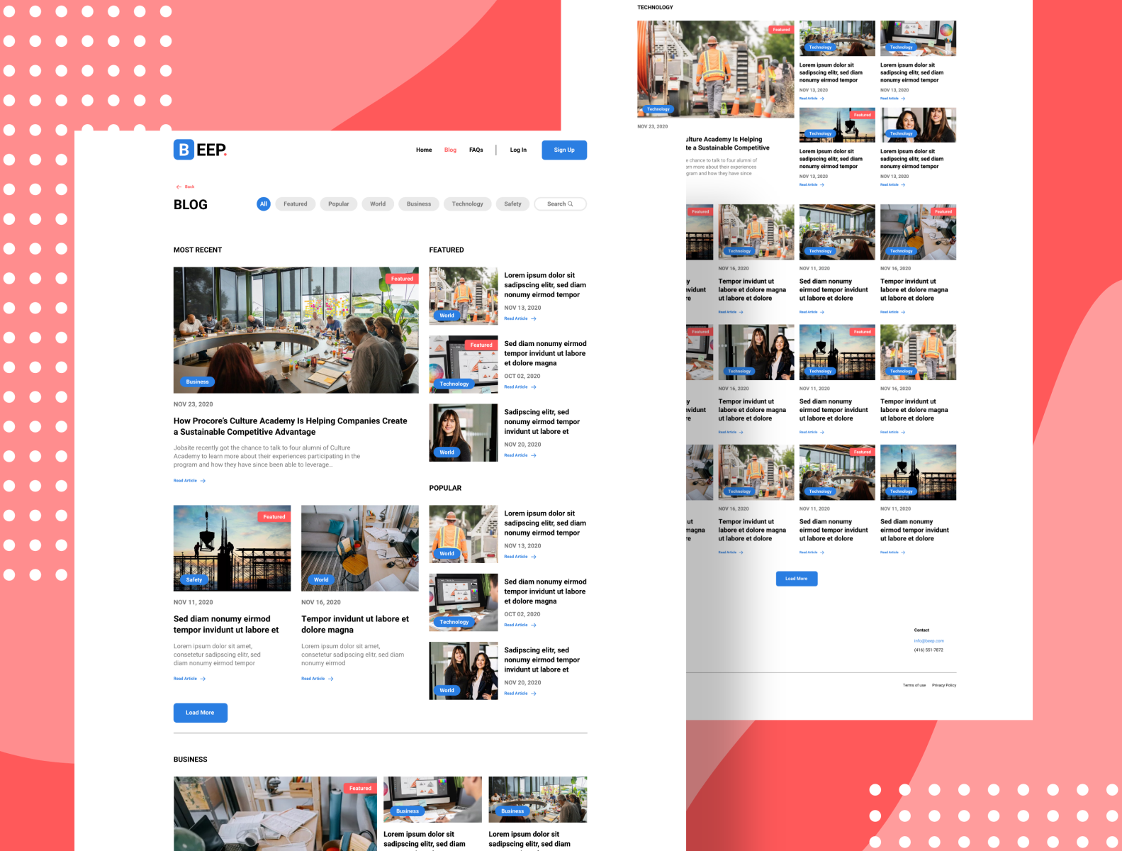 BEEP - Blog Web by Pasindu Madushan on Dribbble
