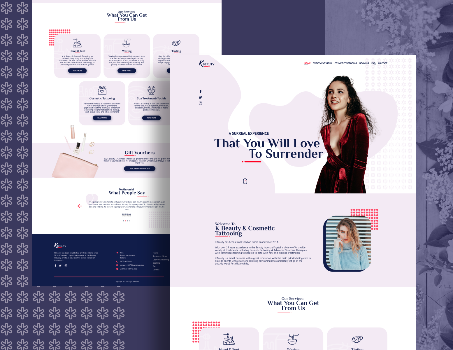 Beauty Saloon - Web Landing Page UI by Pasindu Madushan on Dribbble