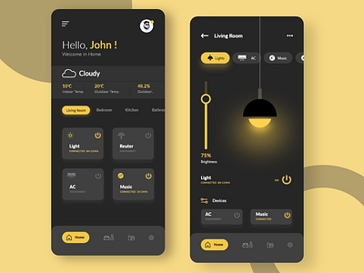 Smart Home App app appdesign behance design designs graphicdesign home illustration interface ios iphonex minimal mobile app design ui uidesign userinterface ux uxdesign vector web