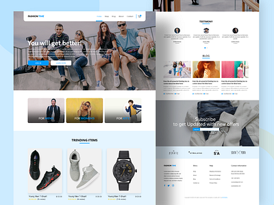 Fashion Time Shopping website UI design adobe xd adobexd branding design fashion graphicdesign minimal ui uidesign ux uxdesign website website concept website design website ui design