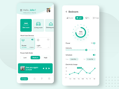 Smart Home Mobile App UI Design