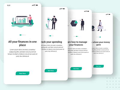 Wallet Mobile App onboarding screen UI Design