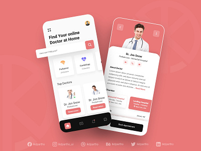 Teletherapy telehealth Mobile app UI Design