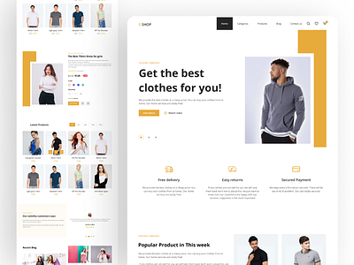 E-SHOP - eCommerce website landing page UI design appdesign design ecommerce design ecommerce shop graphicdesign online shopping shop ui ui design uidesign userinterface ux webdesign website website design