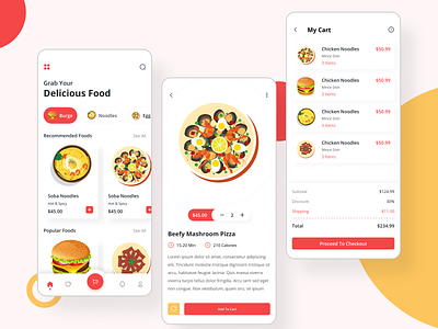 Online food delivery UI Design app appdesign design food mobile app design online ui design ux