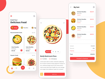 Online food delivery UI Design